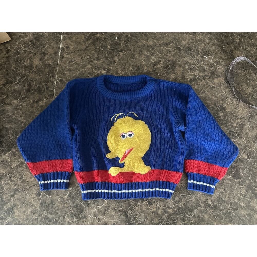 Vintage 1988 Sesame Street Big Bird Sweater Kids